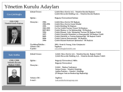 Yönetim Kurulu Adaylarının Özgeçmişleri