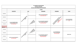 2013-2014 G&uuml;n D&ouml;nemi III. Sınıf Haftalık Ders Programı