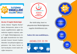 İletişimde Engel Yok - Burdur Sağlık M&uuml;d&uuml;rl&uuml;ğ&uuml;