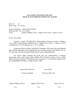 kastamonu belediye meclisi imar ye bayındırlık komisyonu kararı