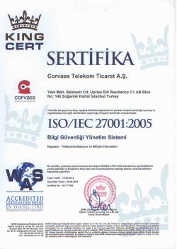 ISO/IEC 27001:2005 Bilgi G&uuml;venliği Y&ouml;netim Sistemi