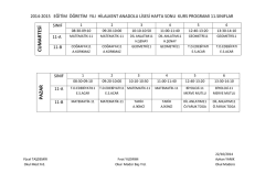 CUM A RTESİ PA ZA R