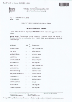 Illlll - Tunceli &Uuml;niversitesi