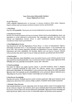 Staj Defteri &Ouml;rneği