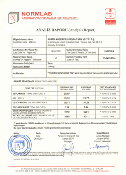 Toz K&ouml;m&uuml;r Analiz Raporları