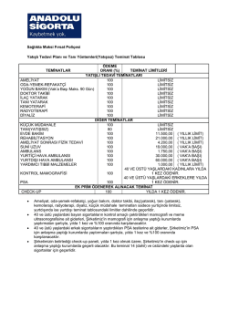 Teminat limitleri i&ccedil;in tıklayınız