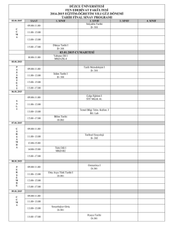 d&uuml;zce &uuml;niversitesi fen edebiyat fak&uuml;ltesi 2014-2015 eğitim