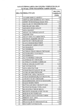 0,5-18 mm. cinsi kömür verilecek firma listesi. Tıklayınız.