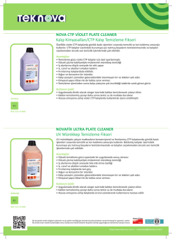 NOVA CTP VİOLET PLATE CLEANER Kalıp Kimyasalları