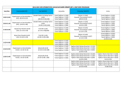 2014-2015 g&uuml;z d&ouml;nemi sivil havacılık kabin hizmetleri 1.sınıf ders