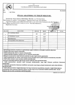 piyasa arastırma ve teklif mektubu