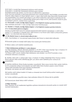 4.1.3. Şekli ve içeriği İdari Şartnamede belirlenen teklif mektubu. 4.1