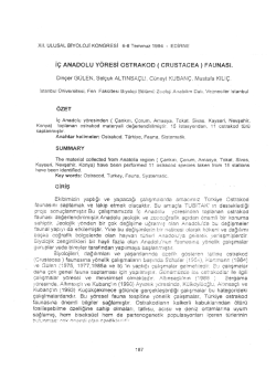 ANADOLU Y&Ouml;RESİ OSTR&Aring;KOD ( CRUSTACEA