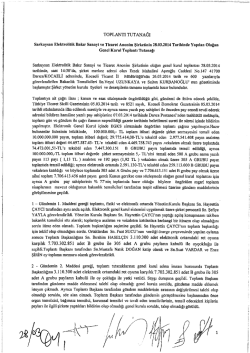 28.03.2014 Tarihli Genel Kurul Toplantı Tutanağı