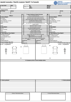 Kaza Tespit Tutanağı