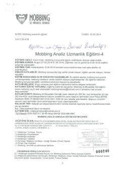 Mobbbing Analiz Uzmanlık Eğitimi 4