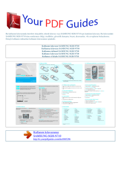 Kullanma talimati SAMSUNG SGH-N710