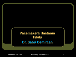 Pacemakerlı hastanın takibi (2013)