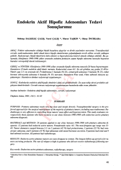 Endokrin Aktif Hipofiz Adenomları Tedavi