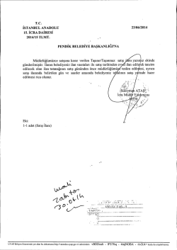 15. İCRA DAİRESİ 2014/15 TLMT.