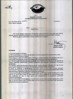 Mayıs Ayı G&uuml;ndem - Anamur Belediyesi