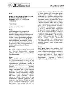 p-49 cıddı mıtral darlığı olan gebe hastada acıl sezaryen