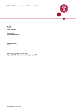 univERsity oF copEnhAGEn