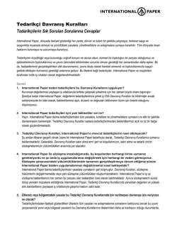 Tedarik&ccedil;i Davranış Kuralları Tedarik&ccedil;ilerin Sık Sorulan Sorularına