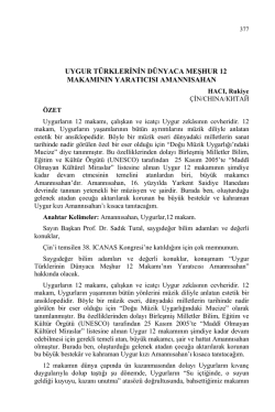 HACI, Rukiye-UYGUR T&Uuml;RKLERİNİN D&Uuml;NYACA MEŞHUR