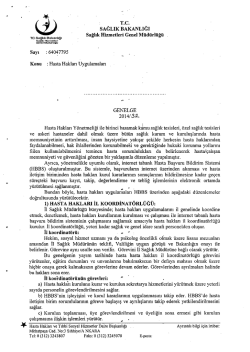 Hasta Haklari Uygulamalari Genelgesi
