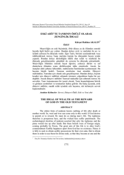 ANKET 1 - Sosyal Bilimler Enstit&uuml;s&uuml; Dergisi