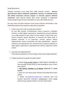 Erasmus &ouml;ğrencileri - Hacettepe &Uuml;niversitesi Avrupa Birliği Ofisi