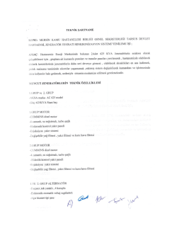 TEKNİK ŞARTNAME - Tarsus Devlet Hastanesi