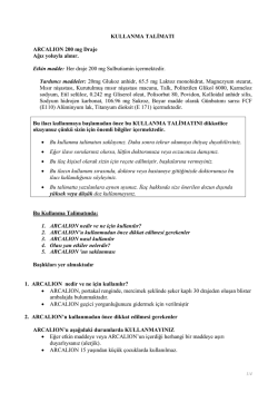 &Uuml;r&uuml;n Kullanma Talimatı
