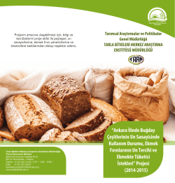 Ankara İlinde Buğday &Ccedil;eşitlerinin Un Sanayisinde Kullanım Durumu