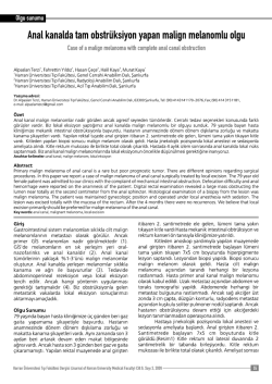 .ZM Anal kanalda tam obstrüksiyon yapan malign