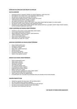 Doğalgaz kullanıcıları i&ccedil;in &ouml;nlemler ve uyarılar