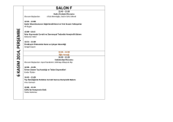 6 K A SIM 2014, PER ŞEM B E - 2. Ulusal Ürolojik Cerrahi Kongresi