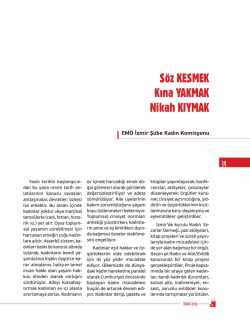 S&ouml;z KESMEK Kına YAKMAK Nikah KIYMAK