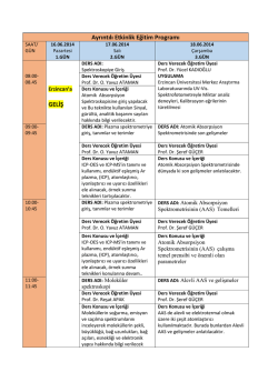 Ayrıntılı Etkinlik Eğitim Programı GELİŞ