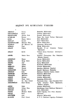 Beşinci Dil Kurultayı &Uuml;yeleri