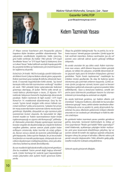 Kıdem Tazminatı Yasası