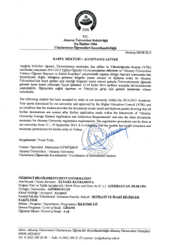 ELNARE BAYRAMOVA - Aksaray &Uuml;niversitesi