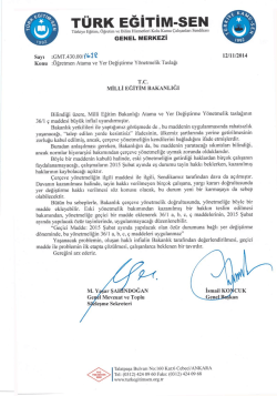 İlgili yazımız i&ccedil;in tıklayınız - T&uuml;rk Eğitim-Sen