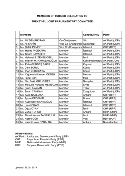 MEMBERS OF TURKISH DELEGATION TO TURKEY