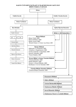 Teşkilat Şeması - İktisadi ve İdari Bilimler Fak&uuml;ltesi