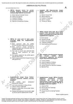 A&Ouml;F Amerikan Dış Politikası | 2014 D&ouml;nem Sonu İNDİR