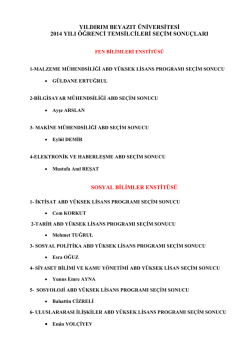 2014-2015 eğitim öğretim yılı öğrenci temsilciliği secim sonucları