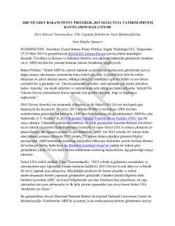 ABD TİCARET BAKANI PENNY PRITZKER, 2015 SELECTUSA