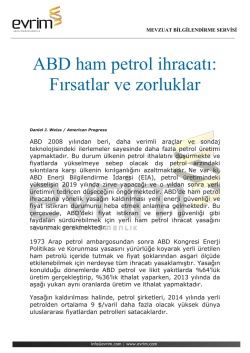 ABD ham petrol ihracatı: Fırsatlar ve zorluklar